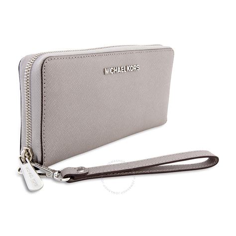 michael kors jet set wallet pearl grey|overstock Michael Kors Wallet.